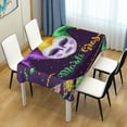 thumbnail image 7 of Coolnut Mardi Gras Rectangle Tablecloth, Spill-Proof Polyester Table Cloth, Table Cover for Kitchen Dining Picnic Holiday Party Decoration, 60"x60", 7 of 7