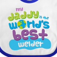 thumbnail image 4 of Inktastic Daddy Worlds Best Welder Boys or Girls Baby Bib, 4 of 4