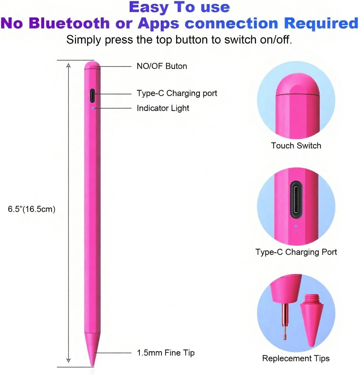 xzyuan Stylus Pen for iPad A16 11th/10th Palm Rejection & Fast Charging Pen 2025-2018 Stylus Pencil for iPad 11th/A16/10/9/8/7/6th,Pro 12.9/11/13 inch M4,Air M2/M3/5/4/3,Mini A17/5th/6th