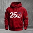 thumbnail image 1 of Men's Retro American 250th Hoodie USA 250th Anniversary Shirt Anniversary Flag Print Hoodie for Men, 1 of 3