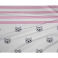 thumbnail image 4 of oneOone Tissu Polyester Lycra Rayé & Imprimé Visage de Chat par Yard 56 Pouces de Large, 4 of 4