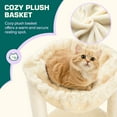 thumbnail image 3 of Einfach 14" Cat Tree Plush Hammock Tower with Sisal Scratch Post & Toy Ball for Indoor Kittens, Beige, 3 of 9