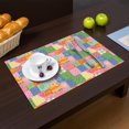 thumbnail image 2 of Placemat, Pioneer Flower Floral Print Pattern Place Mats Table Mat Set Of 2, PVC Washable Placemats for Party Kitchen Dining Decoration, 18x12 Inch, Fade Resistant, 2 of 6