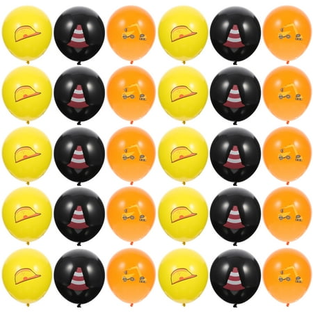 Eease 30Pcs Construction Themed Balloons Party Latex Balloons Birthday Decorations