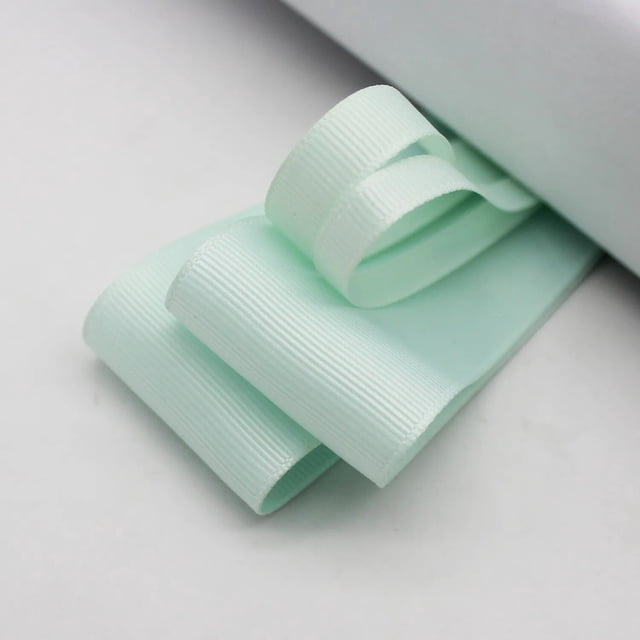 Cinta de grogrén de musgo verde para embalaje de regalo, decoración de fiesta de Navidad, lazos artesanales hechos a mano, 5 yardas/lote