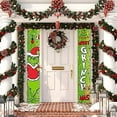 thumbnail image 4 of 2022 Grinch Christmas Decorations Grinch Porch Sign Door Banner Merry Grinchmas, 4 of 8