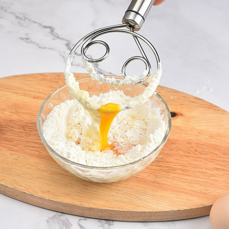 Stainless Steel Whisk Flour Coil Stirrer Egg Beater Stick