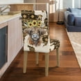 thumbnail image 5 of Xoenoiee Aztec Highland Cattle Sunflower Print Chair Covers for Dining Room, Stretch Dining Chair Covers, Parsons Chair Slipcover, Removable Washable Chair Protector for Hotel Restaurant, 1 Set, 5 of 7