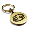 thumbnail image 1 of Stainless Steel Cancer Zodiac Sign (Crab) Round Medallion Keychain Circle Ring, 1 of 2