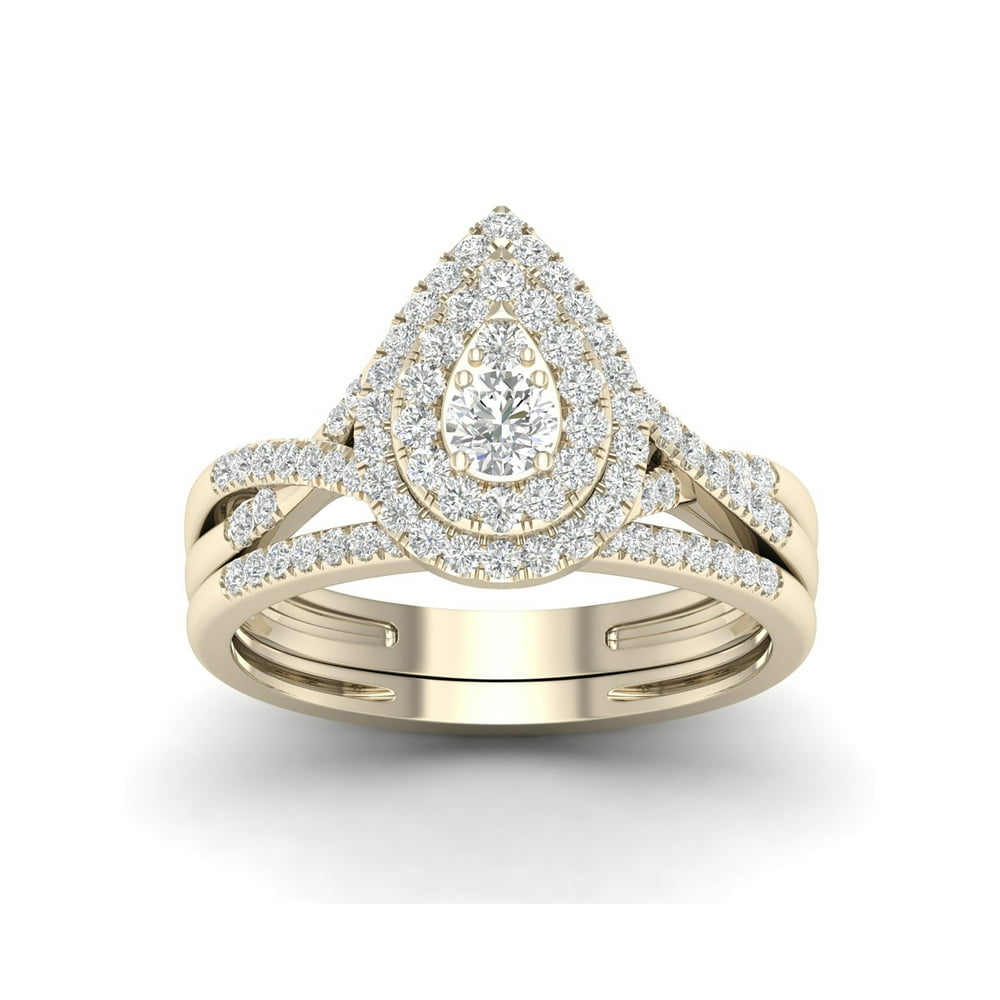 Imperial Imperial 1/2Ct TDW Diamond 10k Yellow Gold Pear