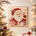 thumbnail image 6 of 2026 Christmas Santa Pearl Painting Kits for Adults, 3D Vintage Santa Diamond Art With Frame, Bead Painting Kit Hang Wall Art Holiday Decor, Craft Lovers Ideal As A Handmade Holiday Gifts, 6 of 6