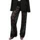 thumbnail image 1 of Pantalones de encaje transparentes de cintura alta con parches para mujer - Pantalones anchos de malla transparente para discotecas/raves, 1 of 4