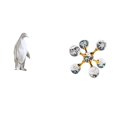 thumbnail image 1 of Escultura de pingüino,Escultura de pingüino para decoración nórdica del hogar,Figura de escritorio,Figura esférica para escritorio,oficina,decoración del hogar,Estantería decorativa de, 1 of 8