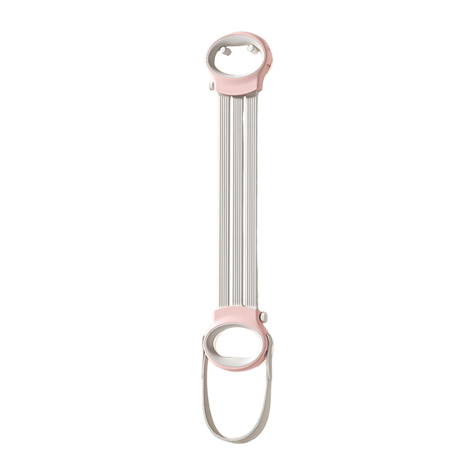 QccHieUs Resistance Band 3 Gears Adjustable, Handle Elastic Puller Rope, Gym Workout Back Pink