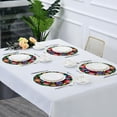 thumbnail image 7 of Mexican Floral Round Placemats Washable Placemats Non-Slip Heat-Resistant Table Place Mats for Dining Kitchen Holiday Party Table 15.4"-4PCS Home Decor, 7 of 7