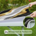 thumbnail image 6 of Black Marble Gold Line Pattern Square Fitted Tablecloth with Elastic Edge,Square Table Cover,Washable Elastic Table Cover for Home Kitchen Party Decor 34"x34", 6 of 6