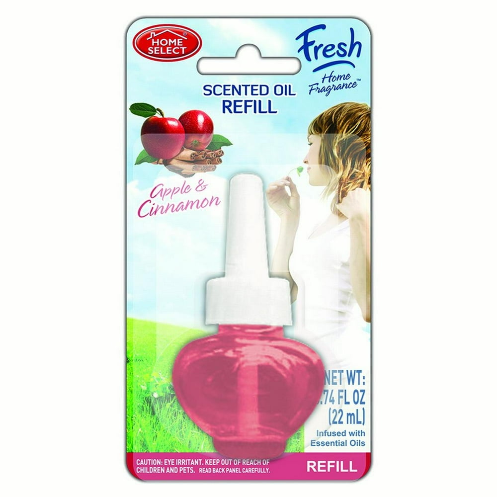 Home Select PlugIn Air Fresheners Refill, Apple & Cinnamon, 0.74 Oz