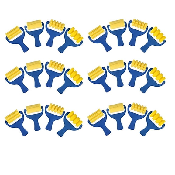 Set of 24pcs Sponge Paint Roller Brush DIY Children Painting Brushes Kid Art Craft Painting Tool