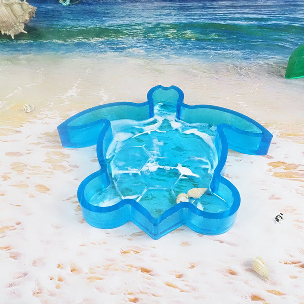 DIY Crystal Epoxy Tortoise Ashtray Coaster Desktop Decoration Silicone Mold
