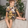 thumbnail image 4 of Fotbe Cute Panda Sunflower Pijama Estampada de 2 Piezas para Niños – Ropa de Dormir de Manga Corta Cómoda para Niños y Niñas, Camiseta y Shorts de Algodón-XX-Large, 4 of 6