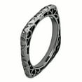 thumbnail image 3 of Sterling Silver Stackable Expressions Polished Black-plate Square Ring Size 5, 3 of 3