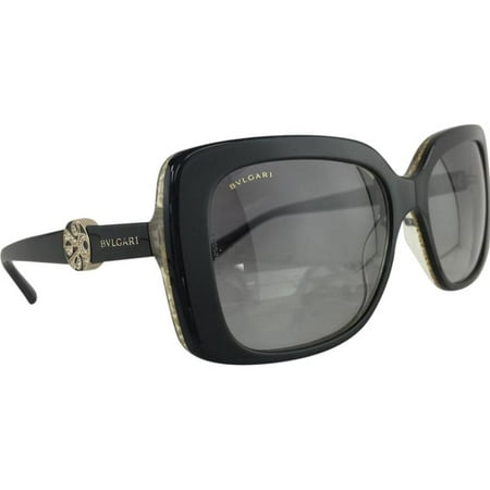 New Bvlgari 8146-B 5325/11 Black Gold Plastic Sunglasses 55mm