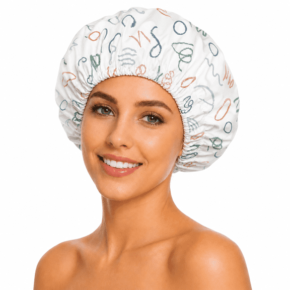 Keeygo Reusable Waterproof Shower Cap, 20 to 24 inches