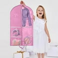 thumbnail image 2 of Garment Bag for Dance Costumes, Hanging Clothes Storage Bag with Multi Pockets, Girls Dance Recital Bags for Competition (Pink), 2 of 6