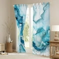 thumbnail image 3 of Manfei Aesthetic Geometric Art Curtains and Drapes,Abstract Marble Texture Black Out Curtains,Blue White Curtains Pack of 2 (52x63 Each) For Children,Lightweight Room Decor, 3 of 6