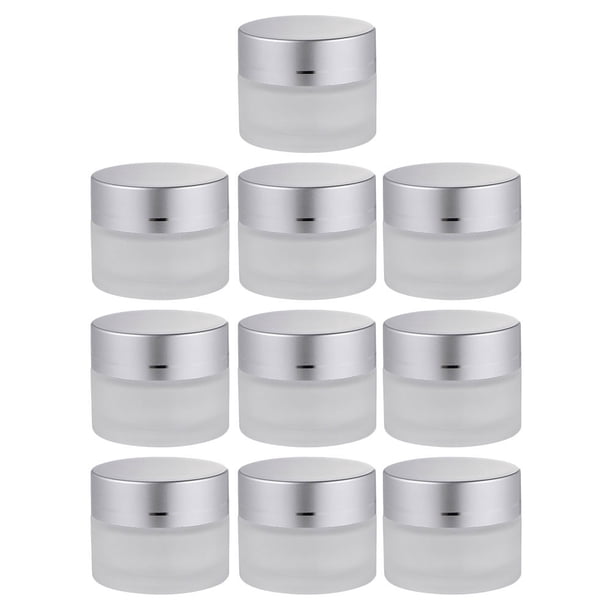 10 unids 5g Crema portátil Frascos Cosméticos de vidrio Dispensador de cosméticos vacíos Frascos recargables