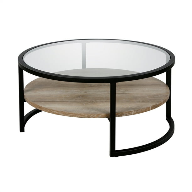 Evelyn Zoe Modern Metal Round Coffee Table With Glass Top Com Modern Metal Round Coffee Table, Round Glass Top Coffee Table With Metal Base