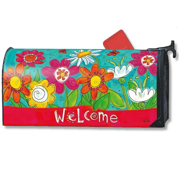 Blooms Large Mailbox Cover 21274, Made of vinyl By