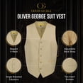 thumbnail image 4 of Oliver George Men’s Solid Formal Suit Vest Tuxedo Waistcoat Business Dress Vest For Suit or Tuxedo Beige 4X-Large, 4 of 5