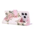 thumbnail image 2 of Becova Flip Wallet Case for Apple iPhone 18 Pro, Stylish Floral Embossed Protective Cards Slots Stand Anti-Scratch Hand Strap Protective Phone Cover for Women Girls, 2 of 6