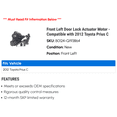 thumbnail image 2 of Front Left Door Lock Actuator Motor - Compatible with 2012 Toyota Prius C, 2 of 2