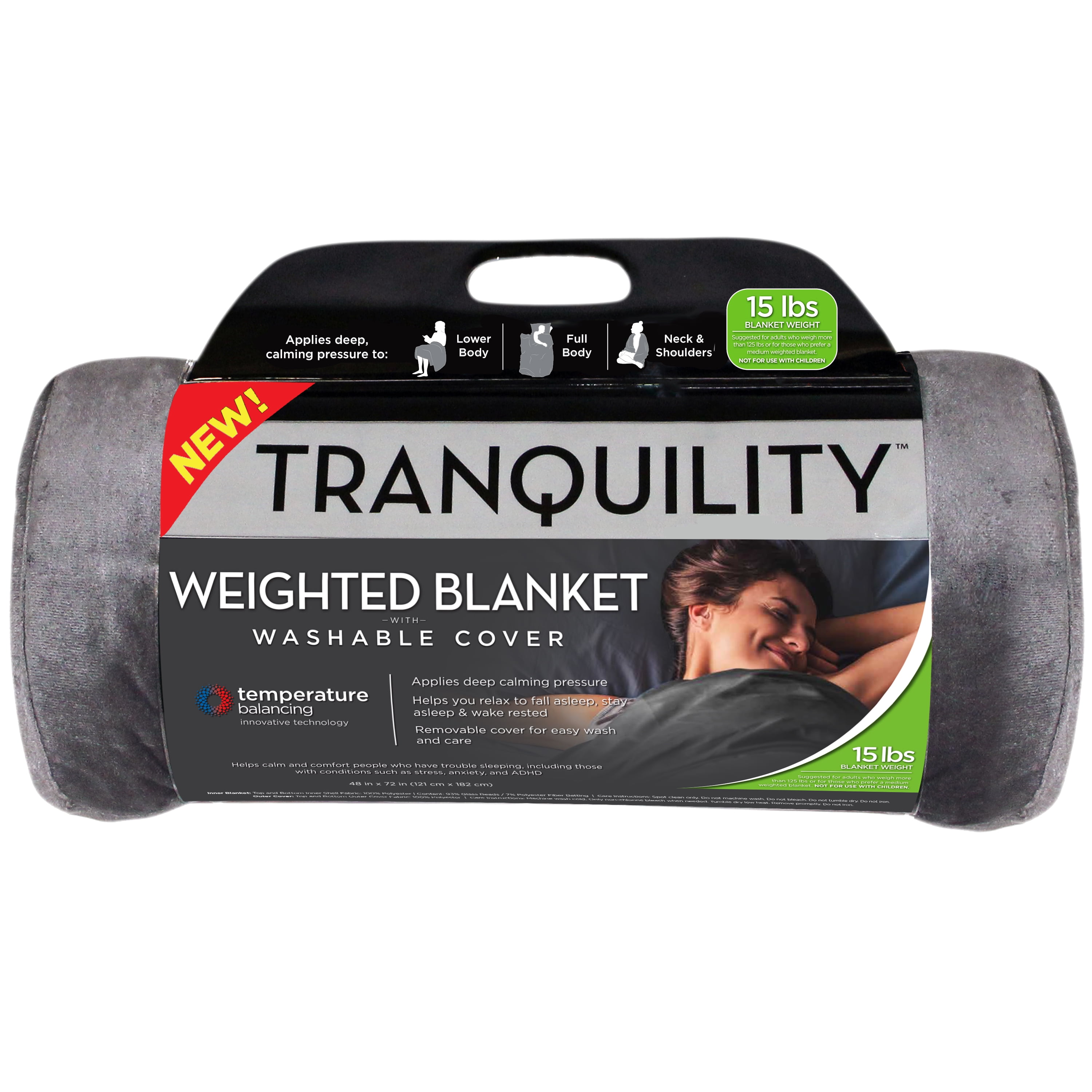 Tranquility Temperature Balancing Weighted Blanket with Washable Cover