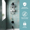 thumbnail image 2 of Rustproof Hanging Shower Caddy with 2 Shelves and Built In Hooks for Bathroom Organization, 2 of 10