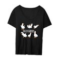 thumbnail image 3 of Camiseta para mujer, ropa holgada a la moda con cuello redondo, ropa de calle suave y cómoda para primavera y verano, camisetas para mujer, camiseta, 3 of 10