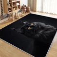 thumbnail image 1 of Area Rug 4x6 ft Animal Black Maine Coon Cat Living Room Non-Slip Rug, 3D Print Floor Carpet, Soft Large Area Rugs for Bedroom Dining Room Kitchen, Washable Low-Pile Rug, 1 of 1