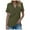Army Green, variant on Women Blouses Womens Work Attire Casual Dressy Tops for Women Thermal Tops for plus Size Mid Sleeve Shirts Overlapping Top V Neck Womens Pom Blouse Soft Shirts Summer Dresses Army Green S