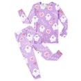 thumbnail image 3 of Ruiwill Halloween Girls Pajamas Ghost Print Girls Nightwear Fall Winter Soft Long Sleeve Crew Neck Tops With Pants 2 Pieces Pajamas Set Size 6-7 Years, 3 of 3