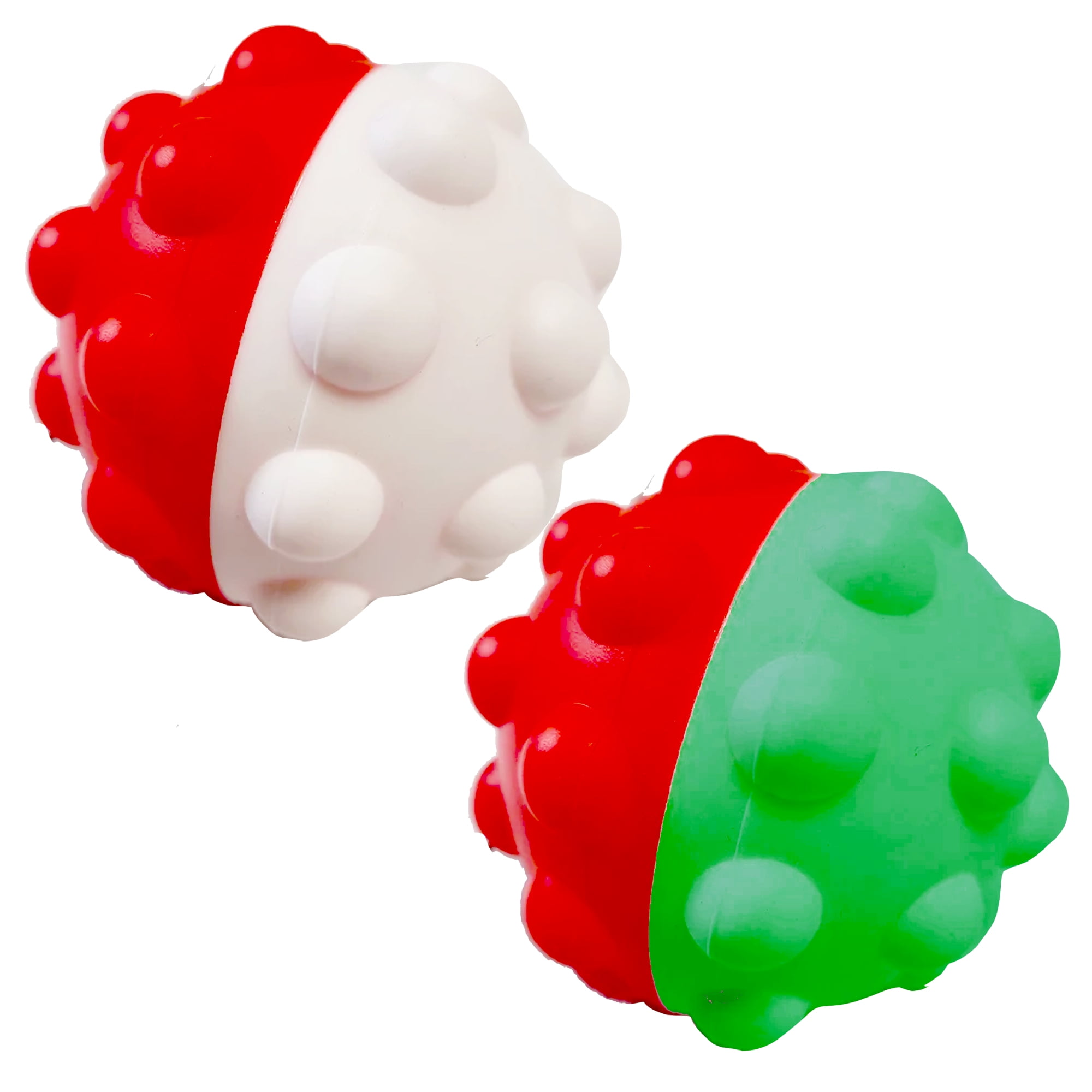 GottaPop 2.6" Bubble Popper Fidget Toy, Red and Green Ball