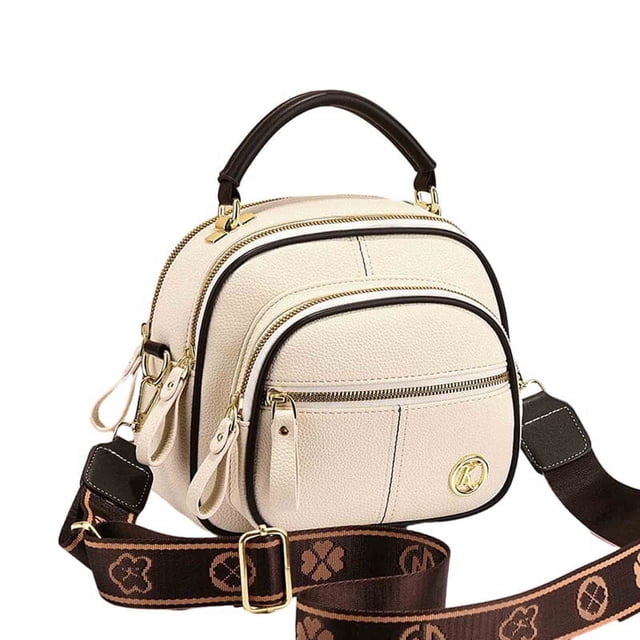 Adjustable Wide Shoulder Strap Leather Bag, Ladies Shoulder Tote with Multiple Pockets, Large Capacity Handbag for Travel Shopping Daily Use