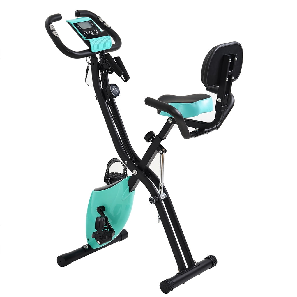 Folding Exercise Bike with 10Level Adjustable Resistance Fitness