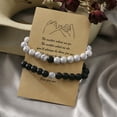 thumbnail image 4 of 2Pcs Couples Bracelets Distance Relationship Bracelet for Boyfriend Girlfriend Women Men Lovers Friends, 4 of 7