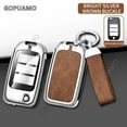thumbnail image 2 of For MG B 3 buttons key case ZS GT GS MG3 MG5 MG6 MG7 MG Accessories Key Shell Zinc alloy+leather Car Key Case Cover, 2 of 12