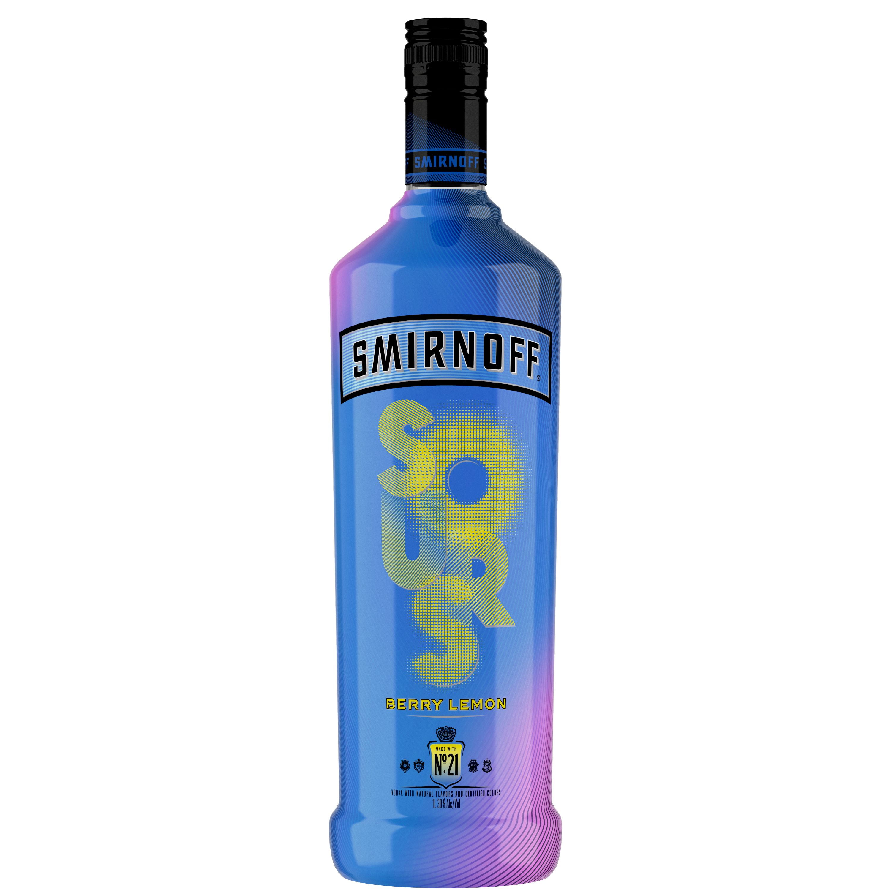 Smirnoff Sours Berry Lemon 60 Proof (Vodka Infused with Natural Flavors ...