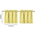 thumbnail image 4 of Hawaiian Pineapple Kitchen Curtains 2 Panels - 27.5x24 Inch Golden Tropical Fruit Print, Semi-Sheer Farmhouse Window Treatment with 3" Rod Pocket, Easy Care, 4 of 4