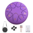 thumbnail image 2 of Instrumentos Percusión Tambor Handpan Lengua Acero 6 Pulgadas Y 8 Notas () Púrpura, 2 of 3