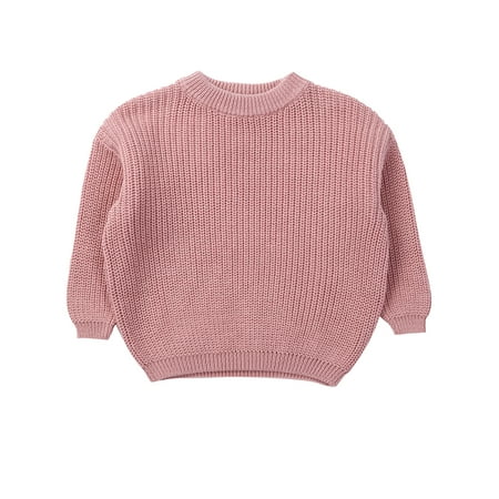 

JYYYBF 9M-5TToddler Baby Girl Boy Sweater Long Sleeve Knit Cardigan Sweaters Fall Winter Clothes Rose Pink 4-5 Years